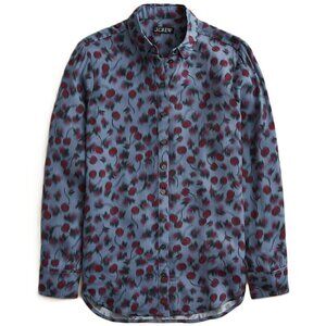 J. Crew Drapey Button-Up Shirt In Cherry Printed Viscose Twill S